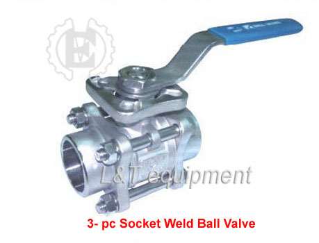 3-Pc Socket Weld Ball Valve