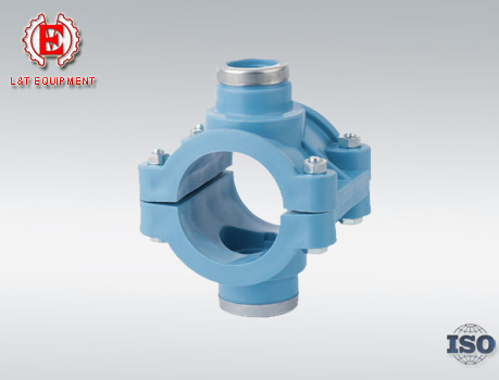 PP Compression Pipe Fittings Double Clamp Saddle
