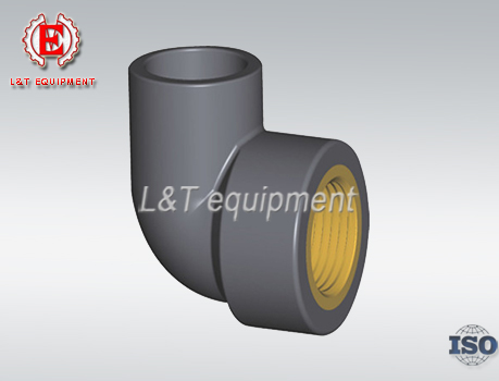 (DIN) PVC-U Elbow with Copper Threaded 90 For Industry